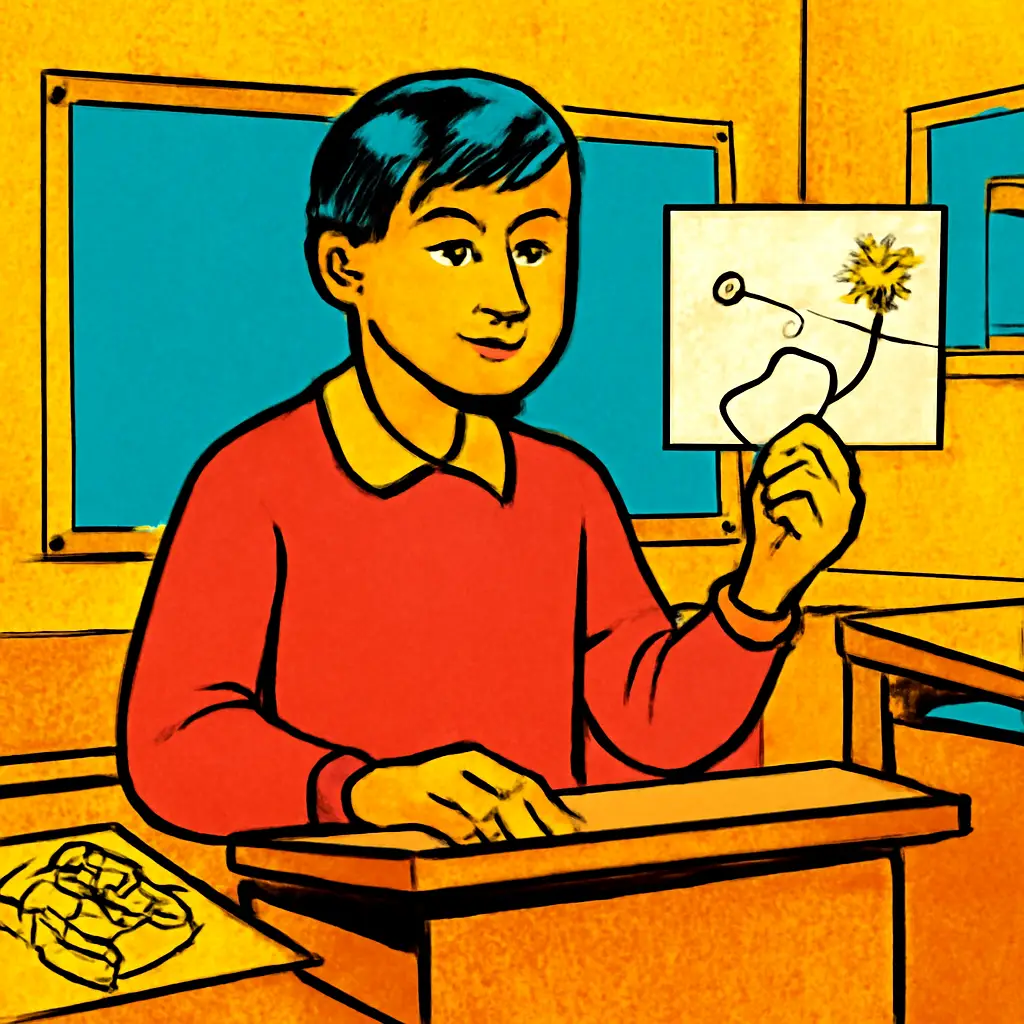 A student uses a simple map-like note card instead of a tangled presentation script.