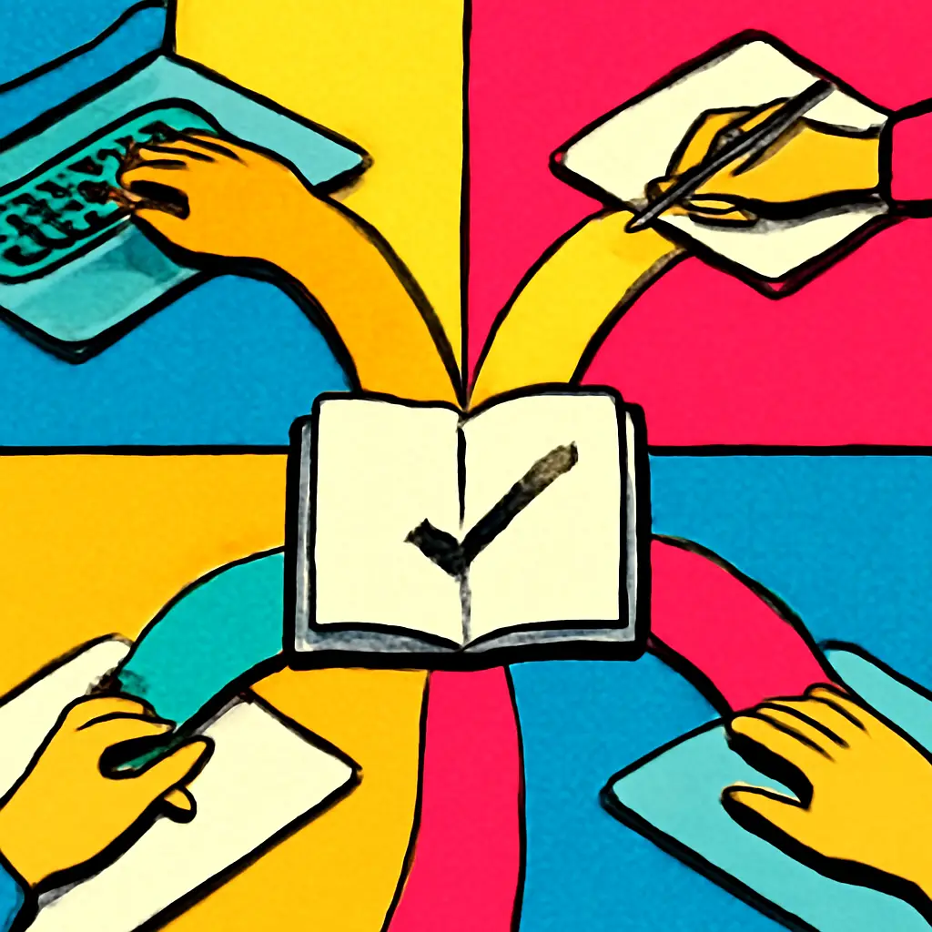 Several paths from different workspaces converge on one shared notebook page.