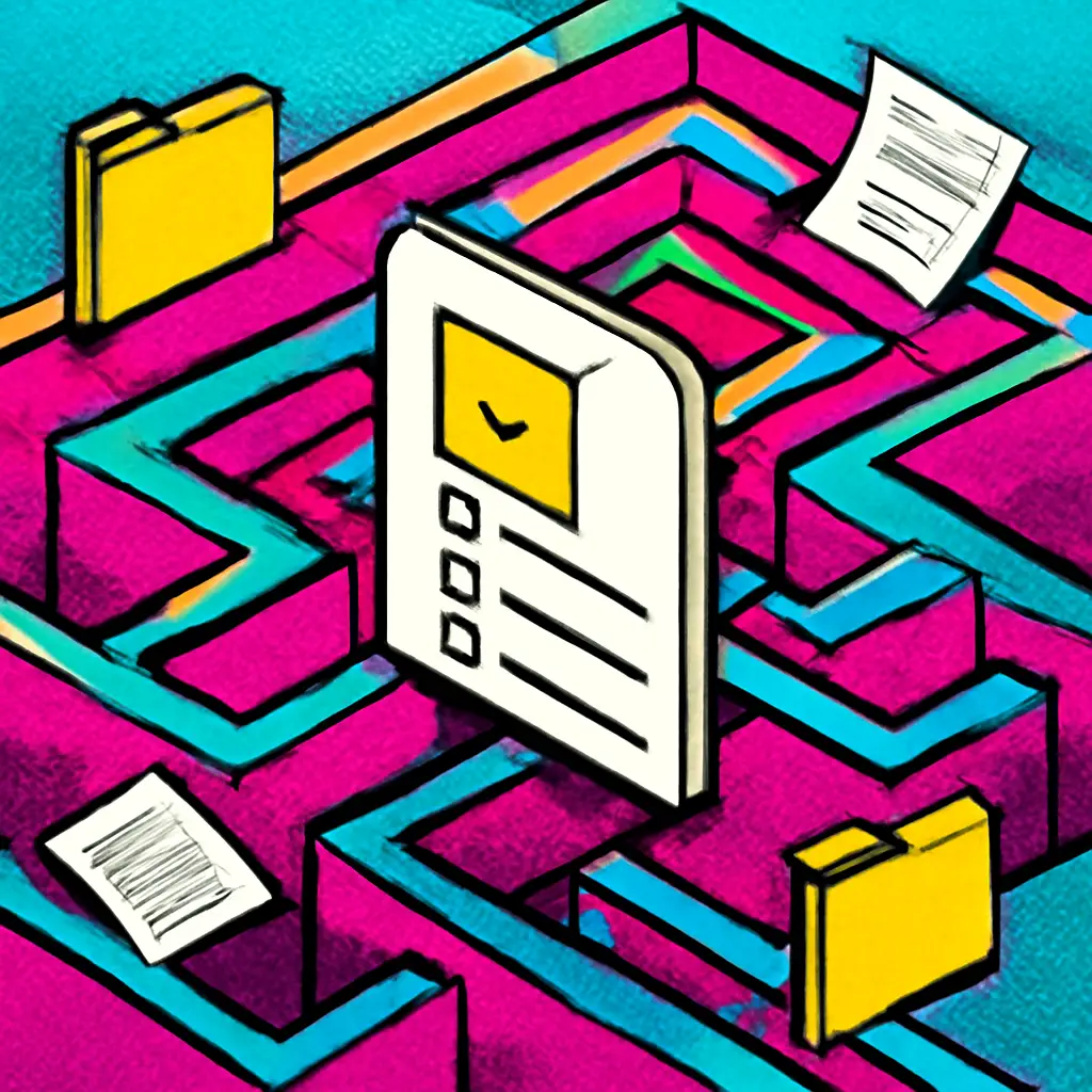 A compact checklist creates a clear path through scattered digital task materials.